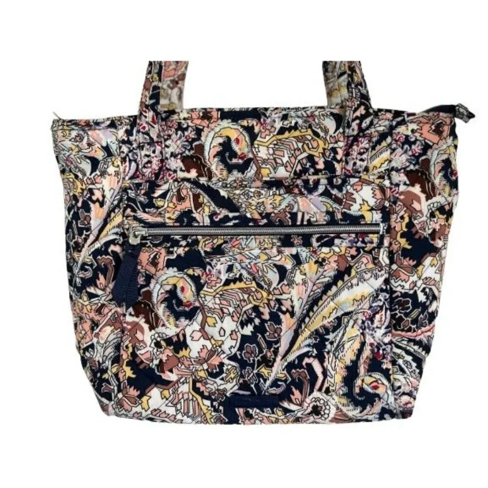 Vera Bradley Tote Handbag Purple Paisley Print All Over 16